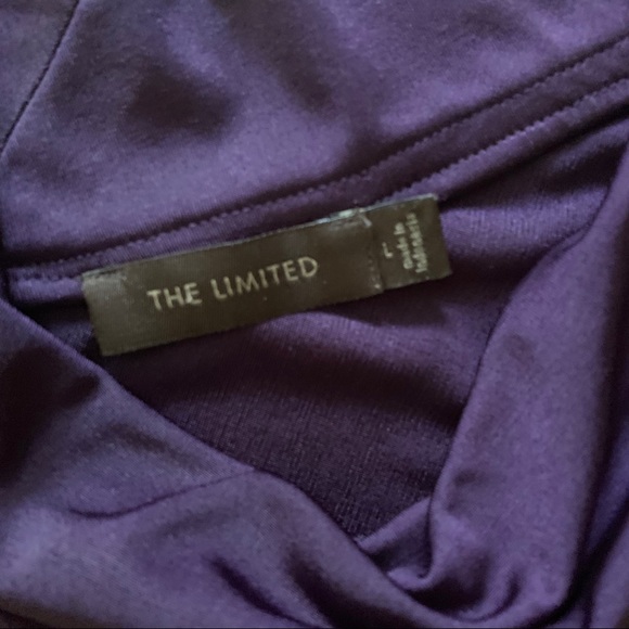 The Limited Purple Cowl Sleeveless Neck Top - Lg - Picture 5 of 8